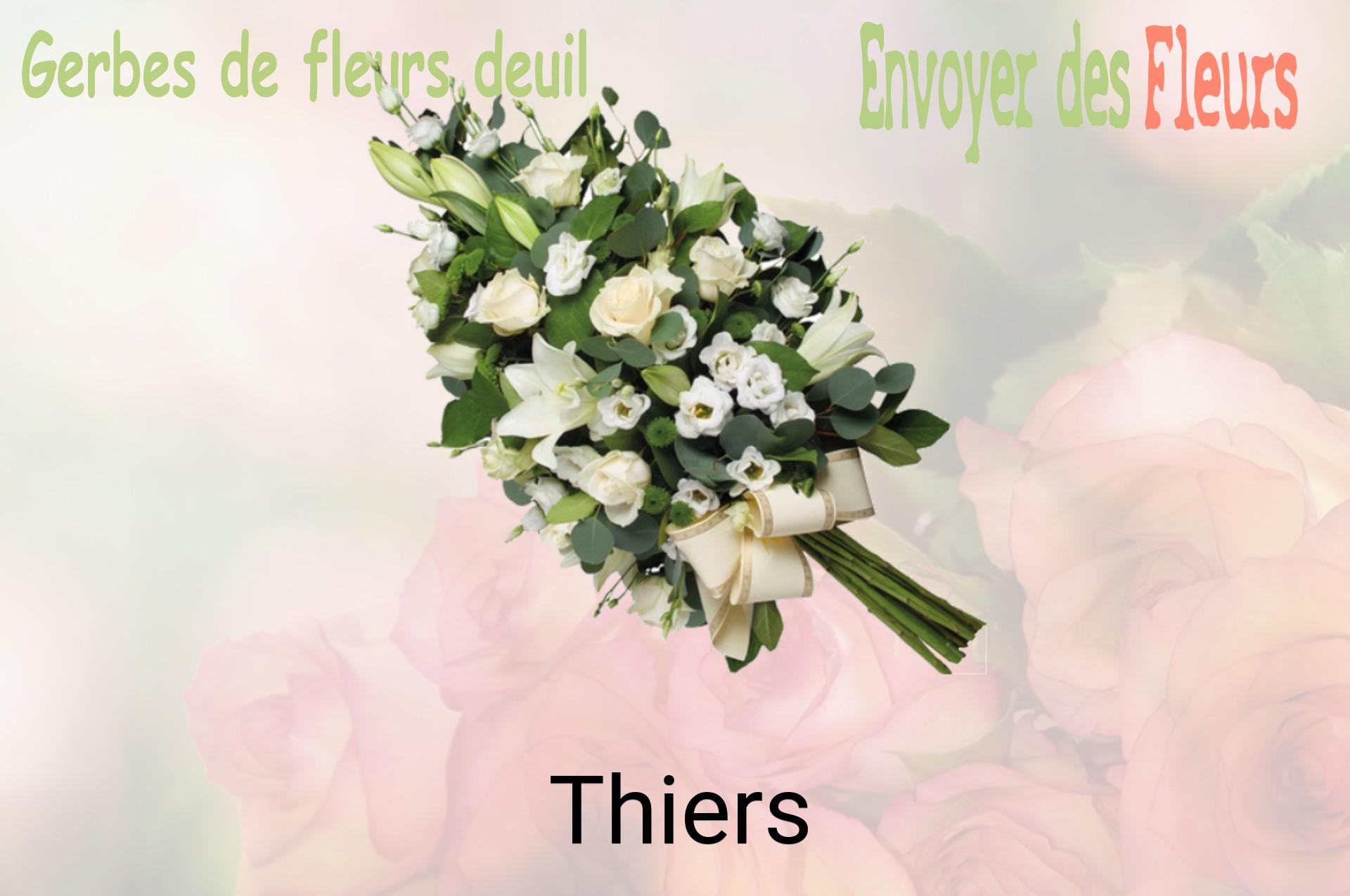 Gerbe de fleurs de deuil livrée à Thiers